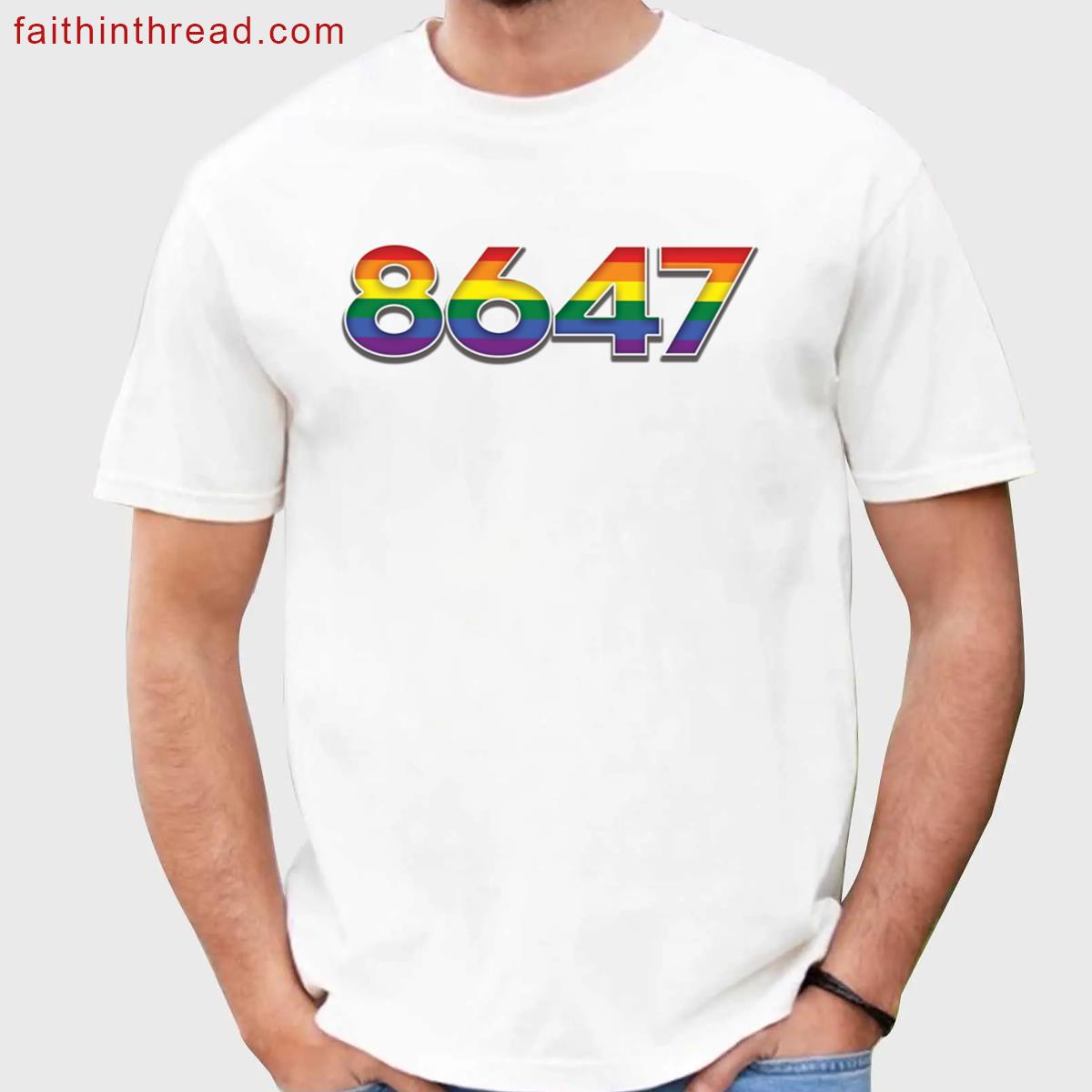8647 Pride Flag Graphic Shirt