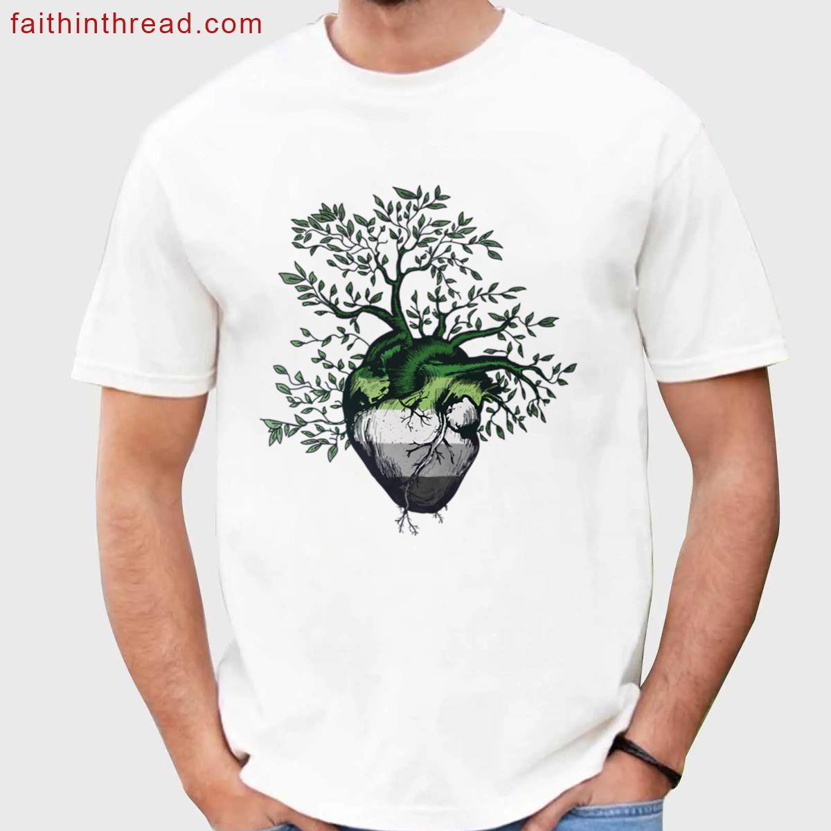 Aromantic Heart Tree Of Life Shirt