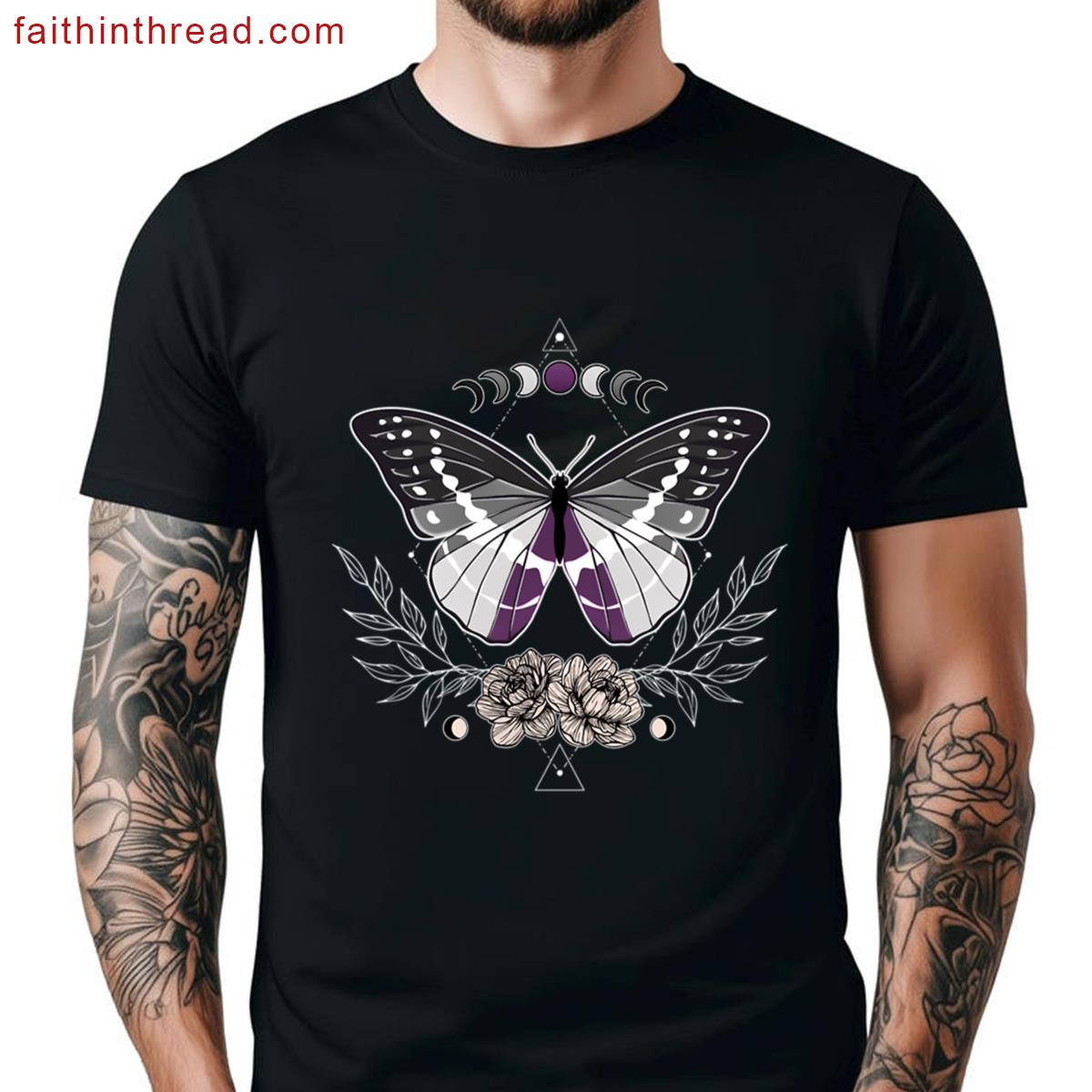 Asexual Butterfly Lgbt Pride Flag Shirt