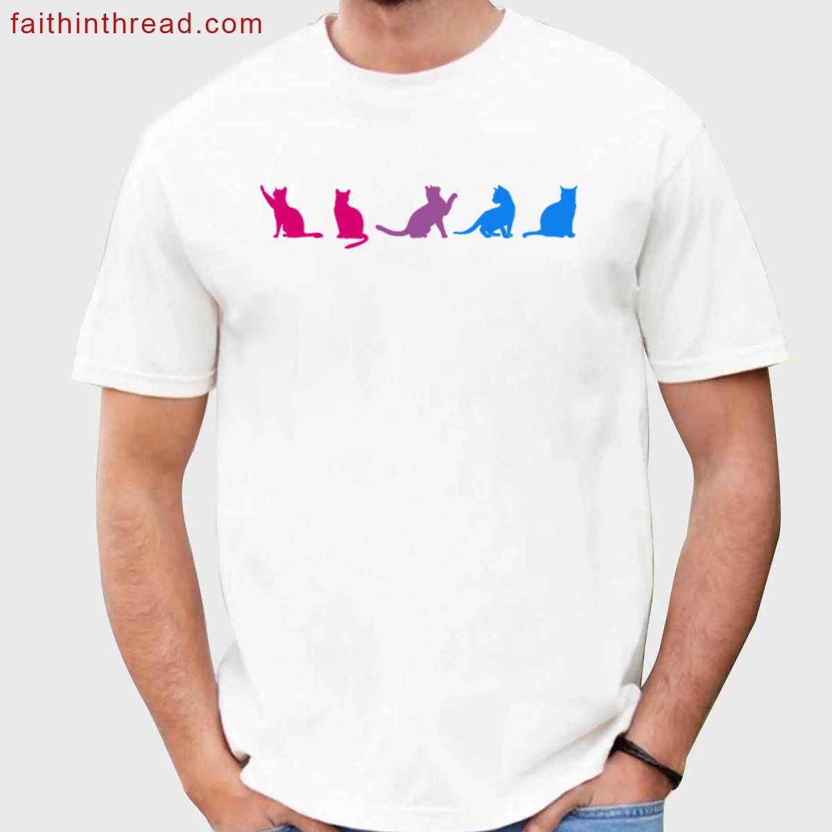 Bi Cats Bisexual Pride Oversized Shirt