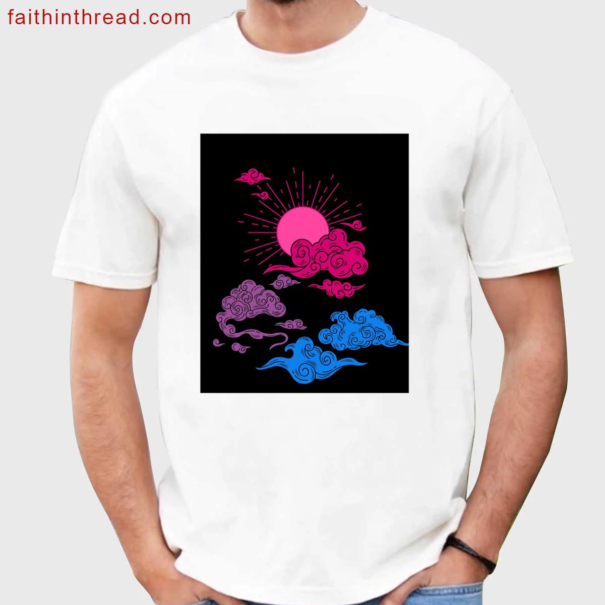 Bi Sun And Clouds Bisexual Pride Graphic Shirt