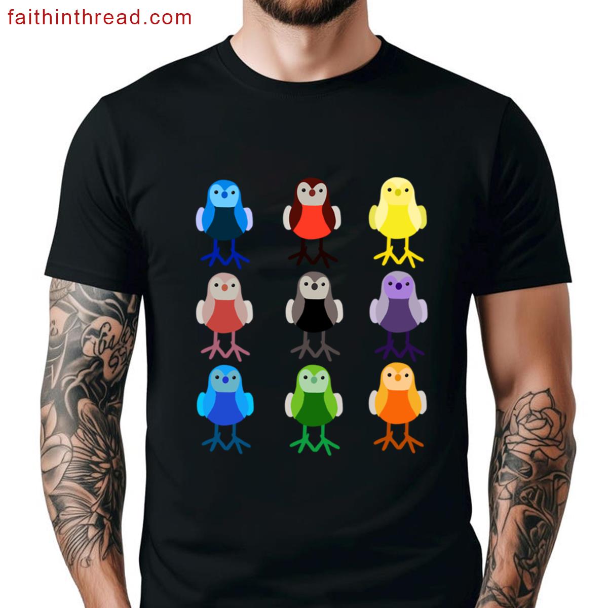 Colorful Target Bird Rainbow Shirt