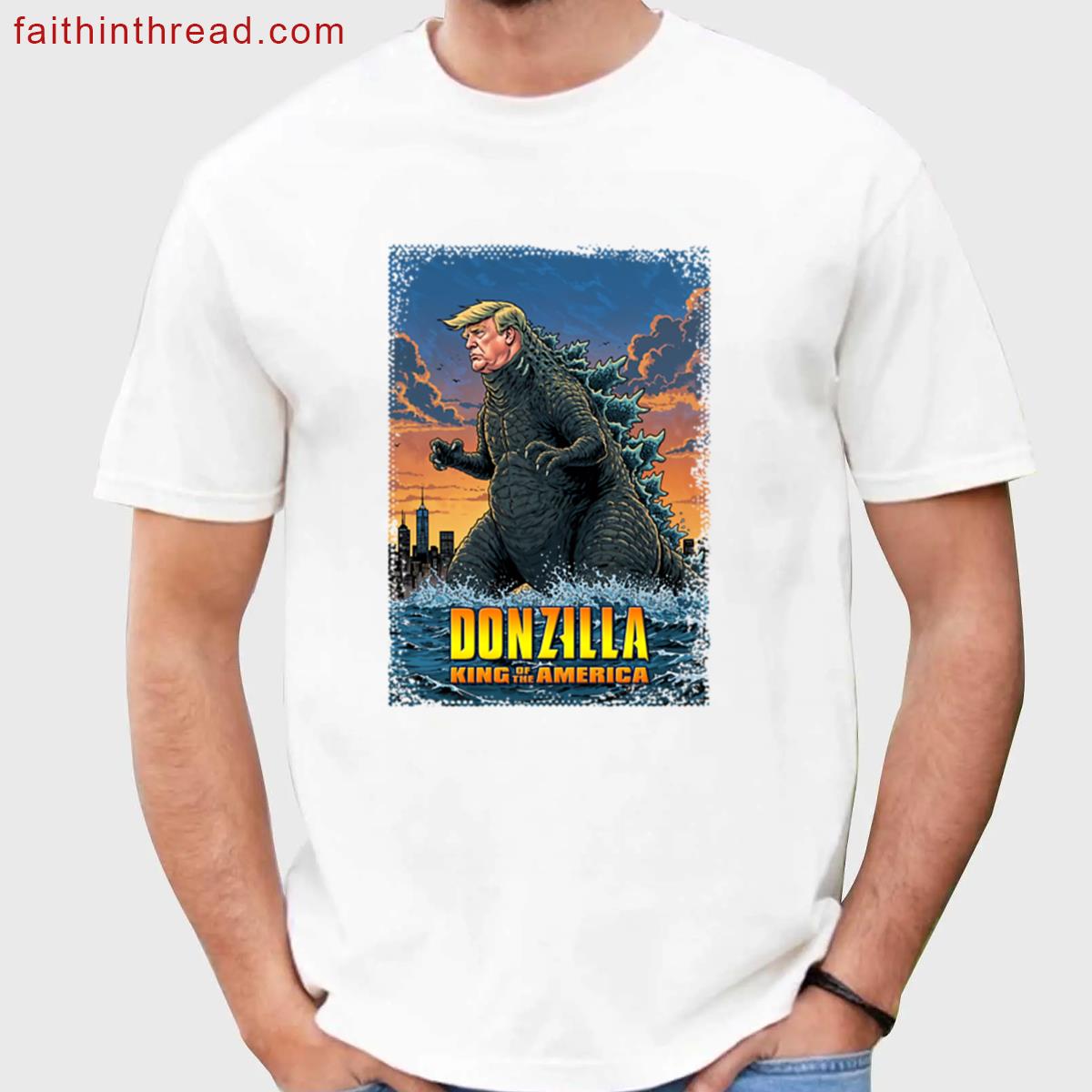 Donald Trump Godzilla Poster Oversized Shirt