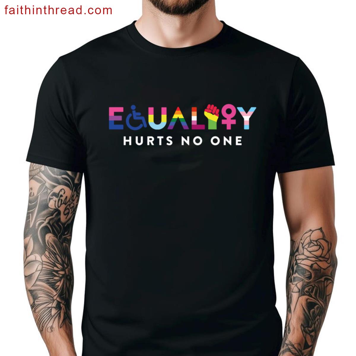 Equality Hurts No One Human Rights Lgbtq Pride Proud Ally Shirt
