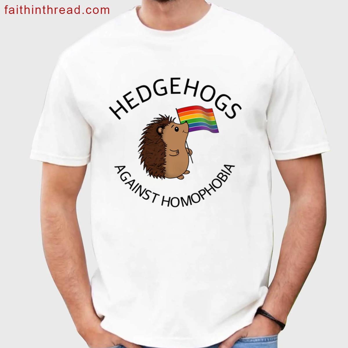Hedgehogs Against Homophobia Lgbtqia Ally Shirt