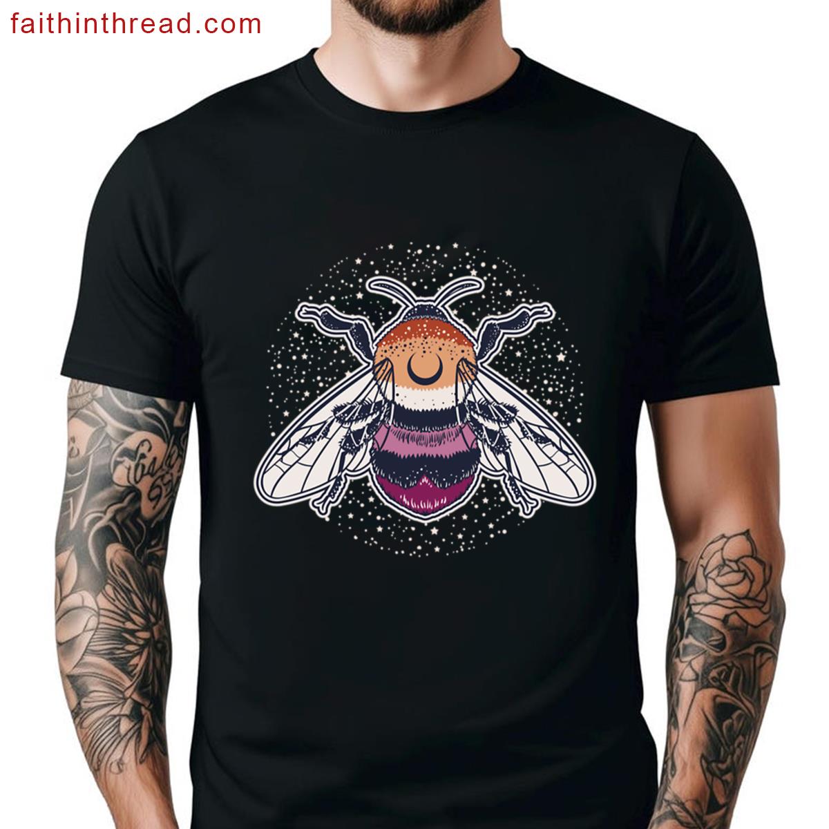 Lesbian Bee Proud Lgbt Gay Pride Flag Shirt