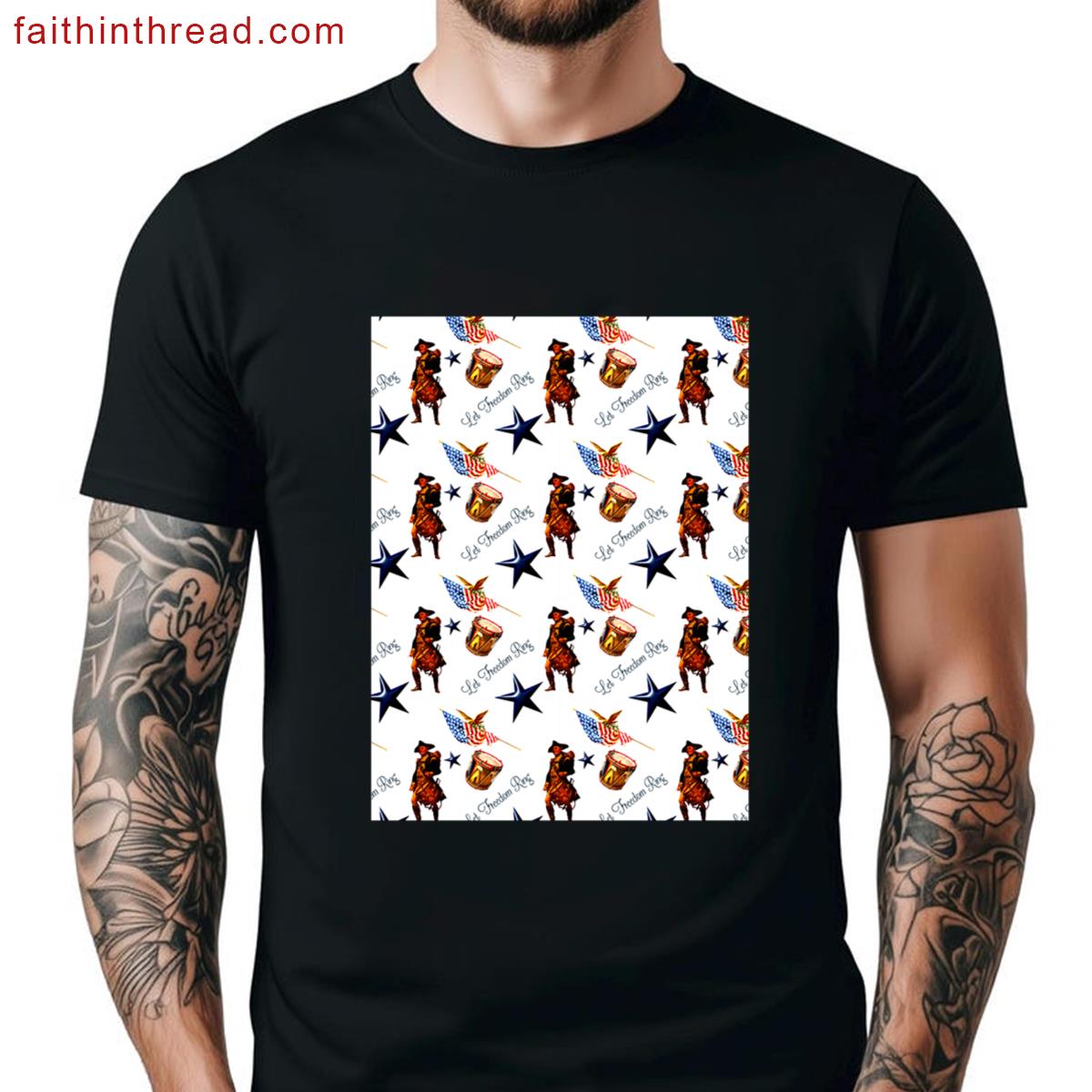 Let Freedom Ring Pattern Shirt