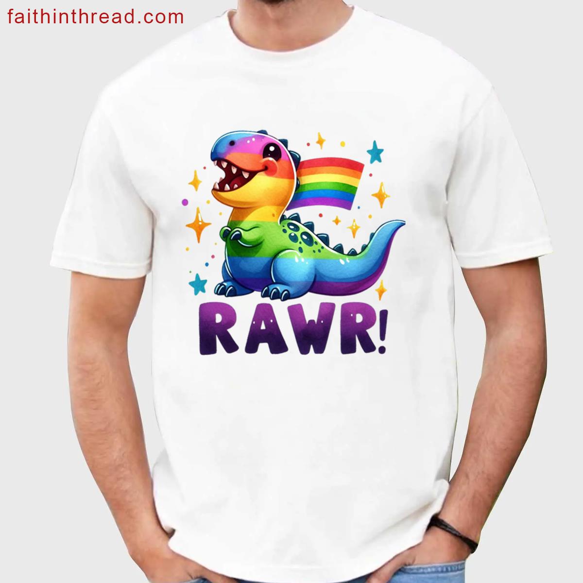 Lgbt Rainbow Dinos Shirt