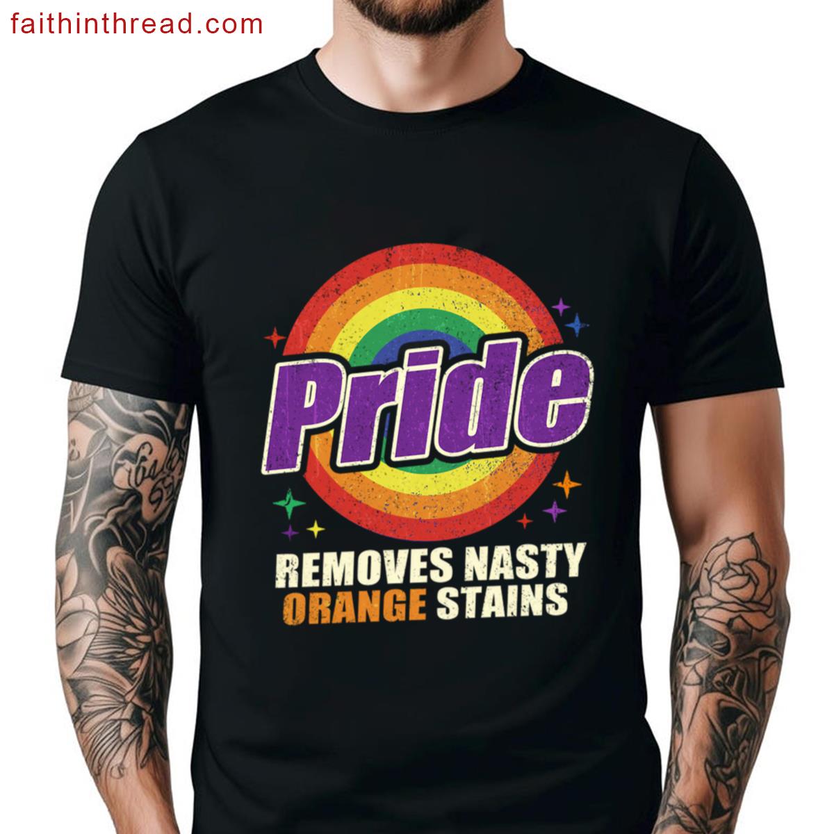 Lgbtq Resist Trump Remove Stubborn Orange Stains Pride Month Shirt