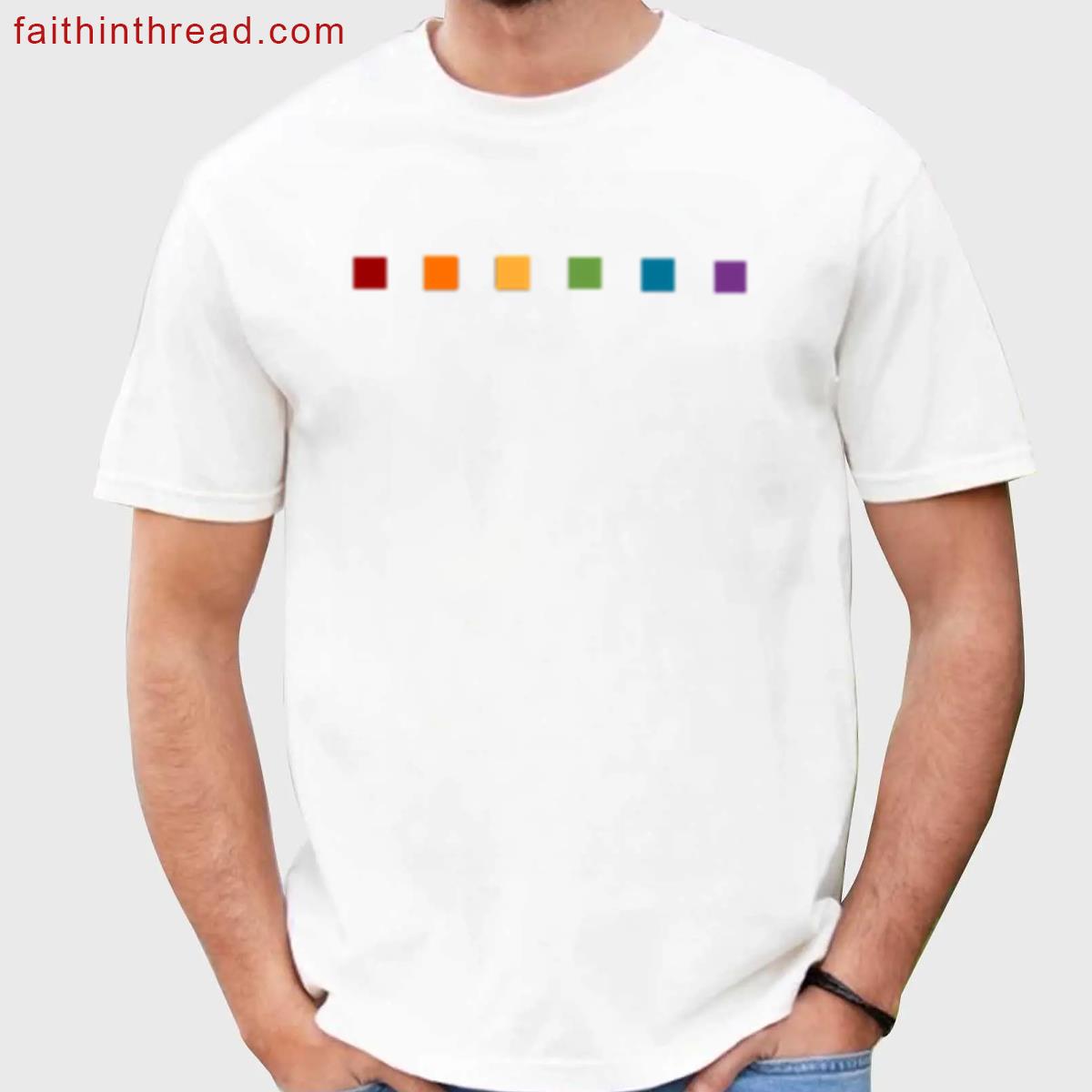 Minimalist Dotted Gay Pride Flag Shirt