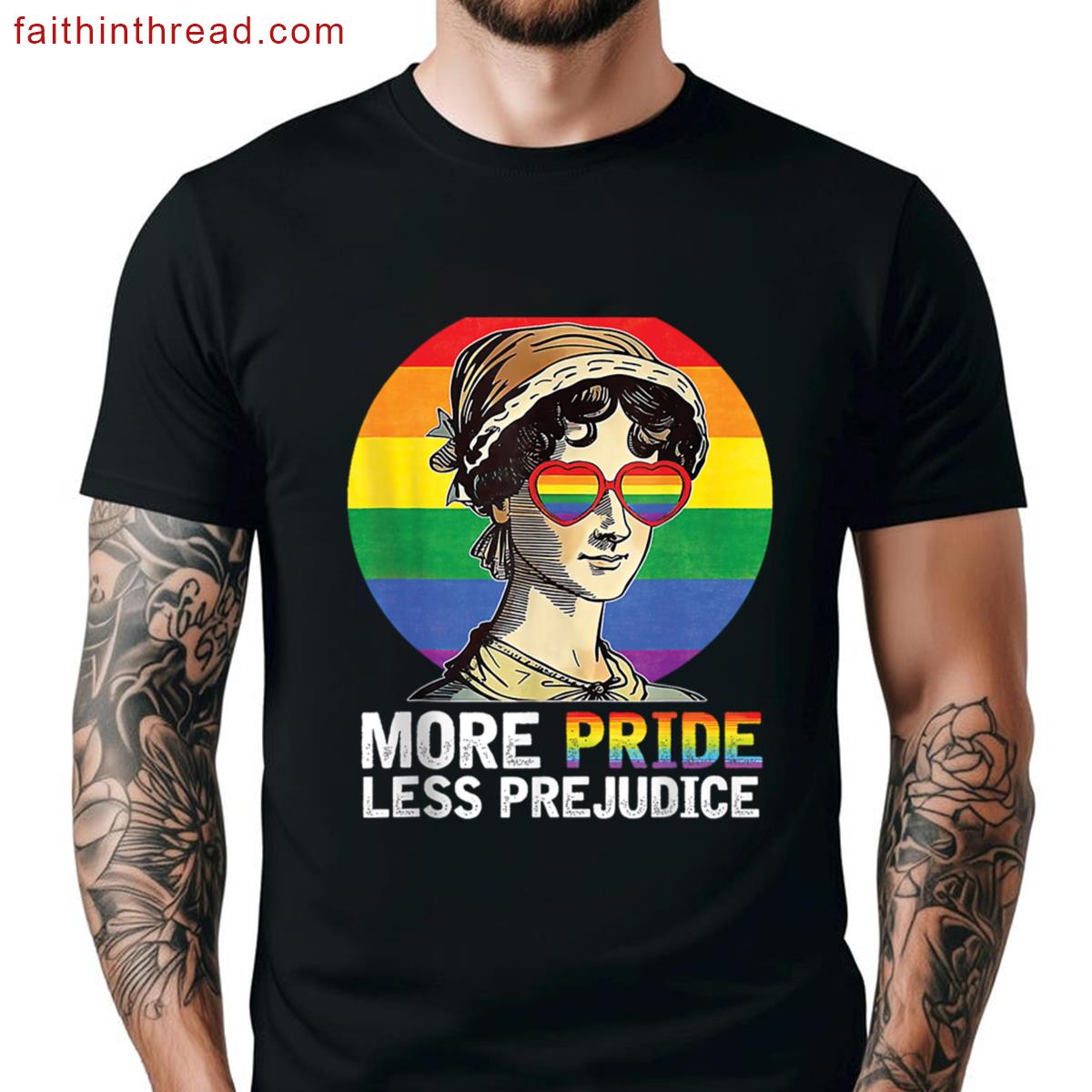 More Pride Less Prejudice Lgbt Gay Proud Ally Pride Month Shirt