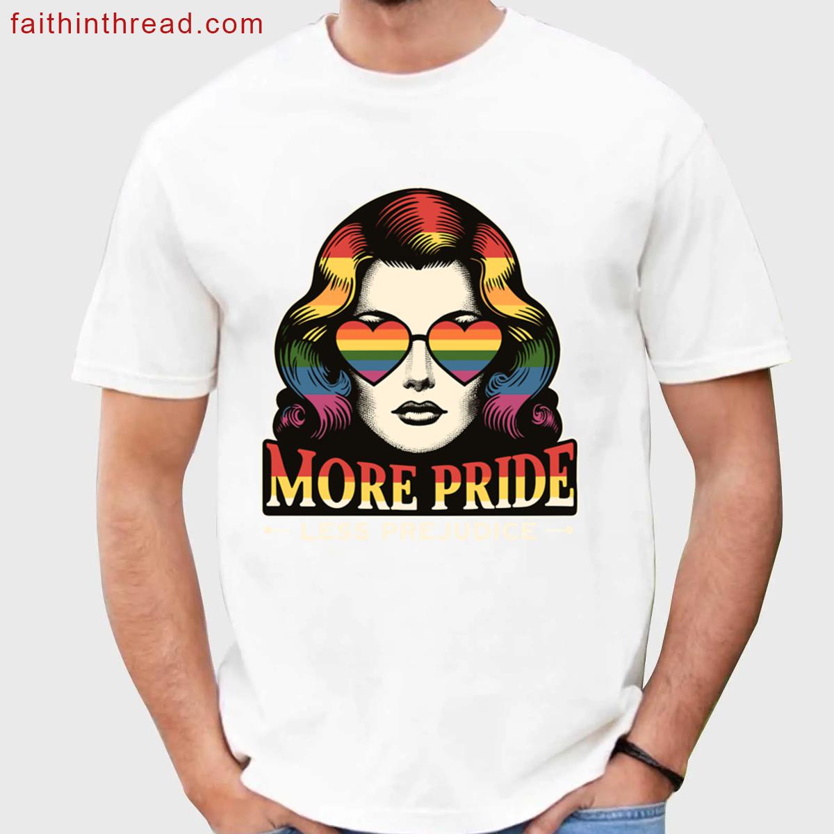 More Pride Less Prejudice Lgbt Month Gay Pride Month Shirt