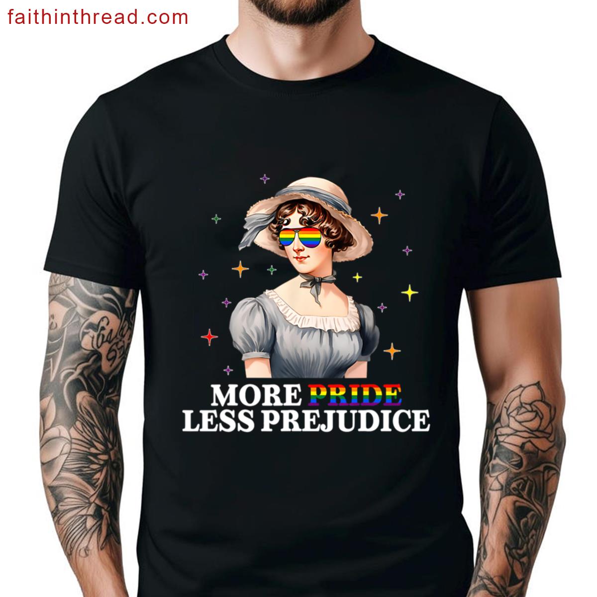 More Pride Less Prejudice Rainbow Lgbt Gay Lesbian Shirt