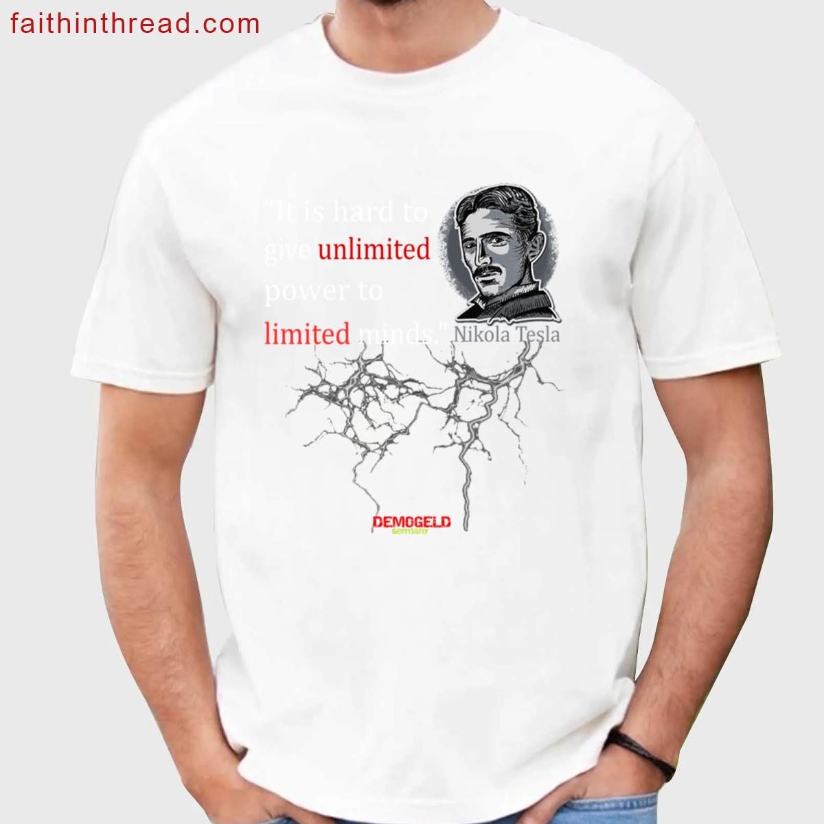 Nikola Tesla Quote For Black Background Shirt