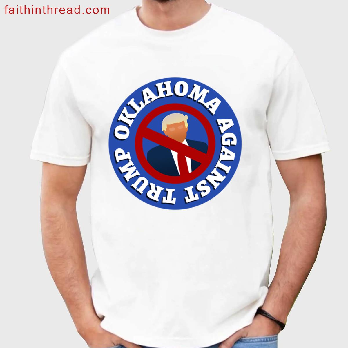 Oklahoma Against Trump Oversized Shirt