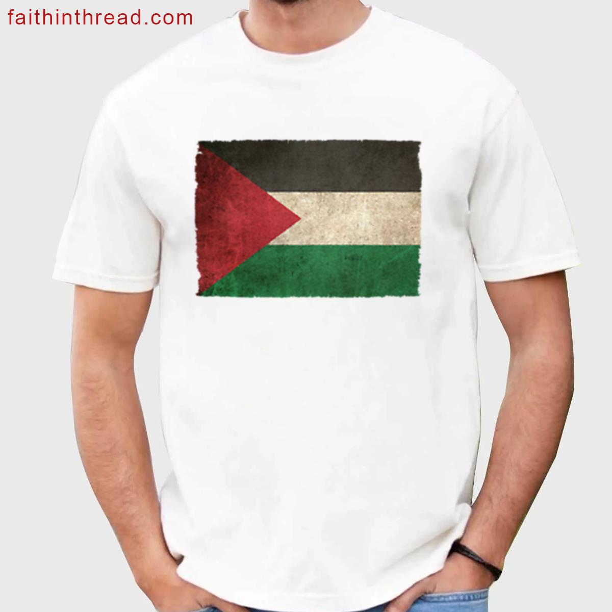 Old And Worn Distressed Vintage Flag Of Palestine Shirt