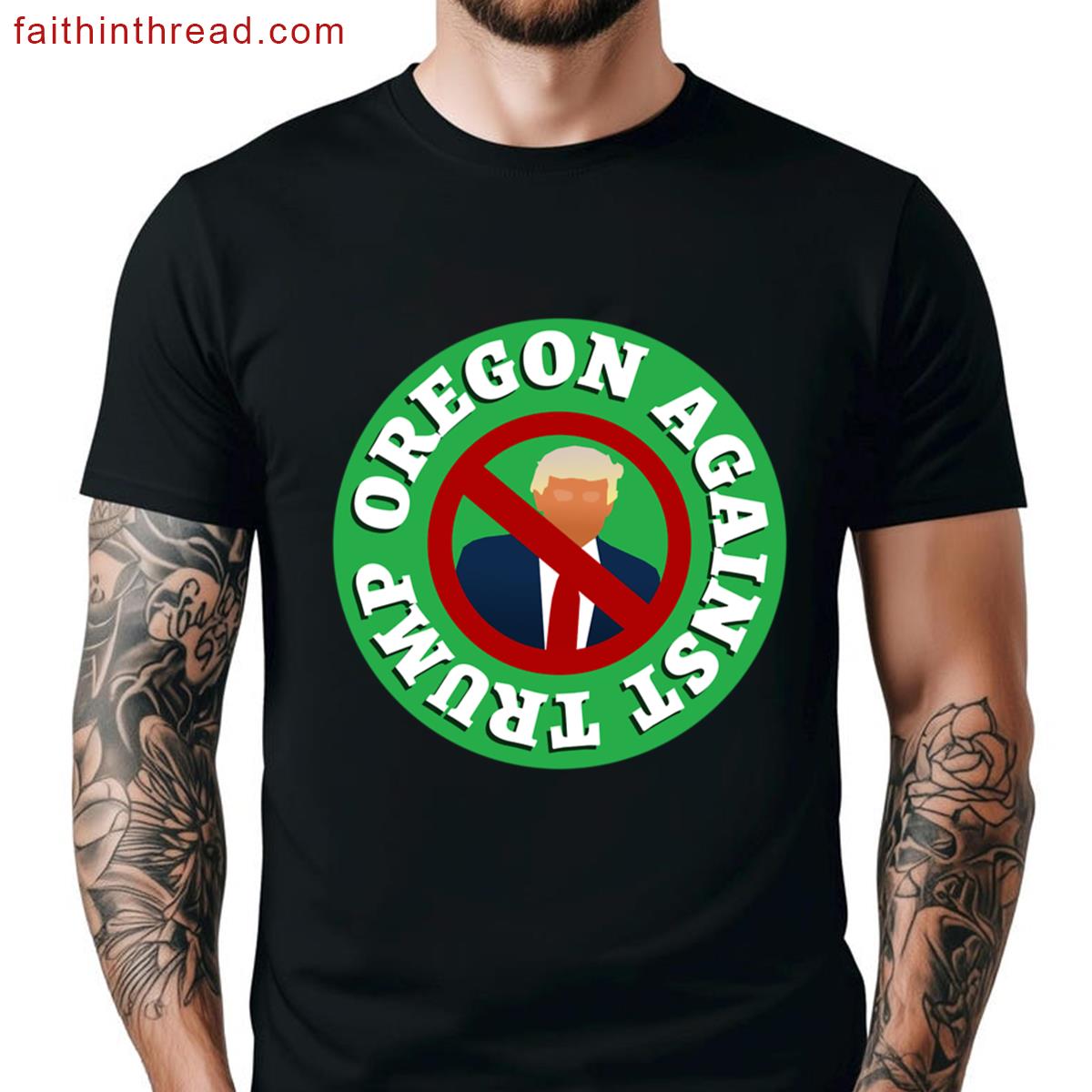 Oregon Against Trump Oversized Shirt