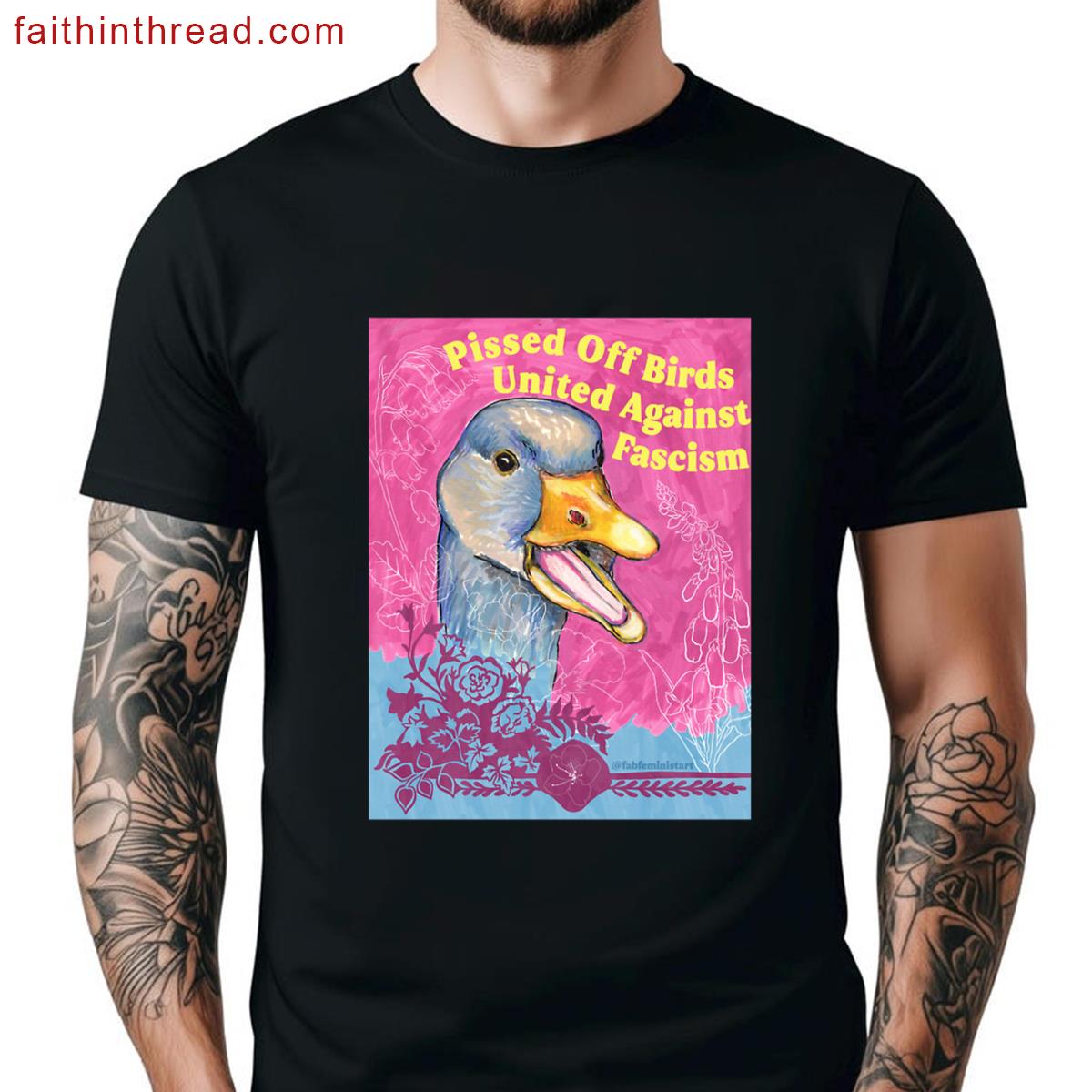 Pissed Off Birds United Against Fascism Shirt