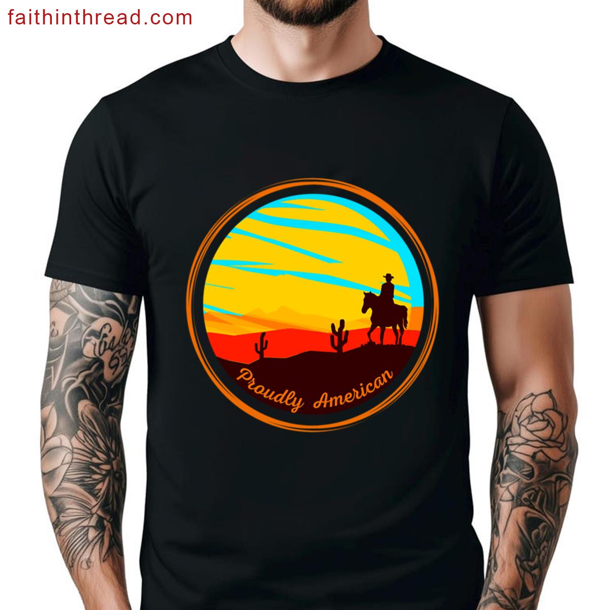 Proudly American Cowboy Shirt