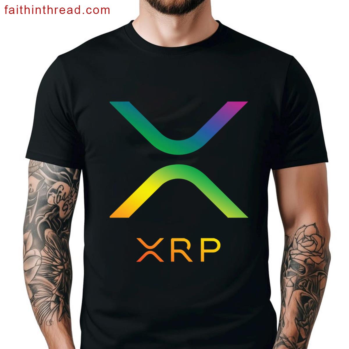 Rainbow Gradient Xrp Ripple New Logo Shirt