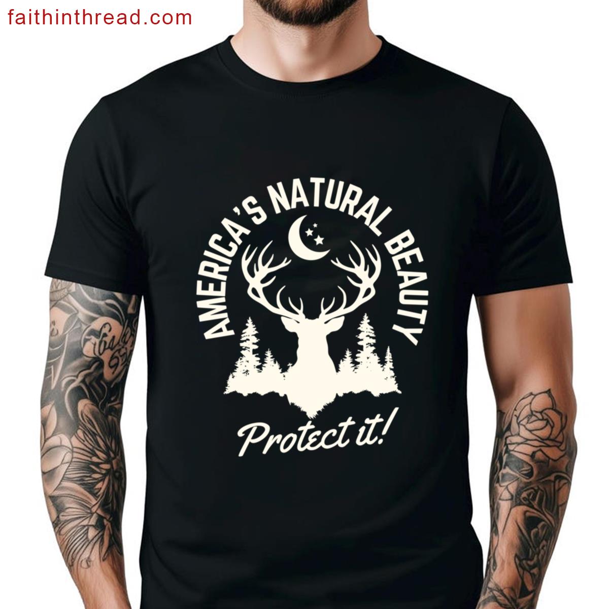Retro-style Americas Natural Beauty Protect It Shirt