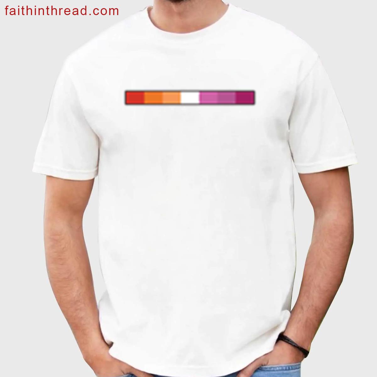 Subtle Lesbian Pride Flag Strip Subtle Wlw Pride Shirt
