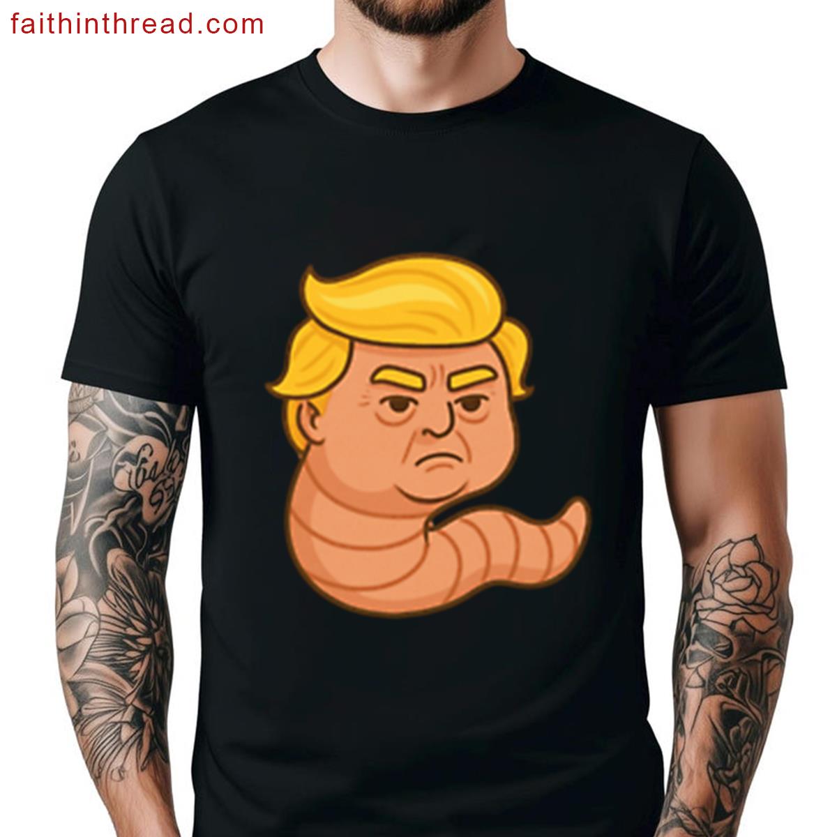 The Trump Worm Sticker – Orange Cheeto Shirt